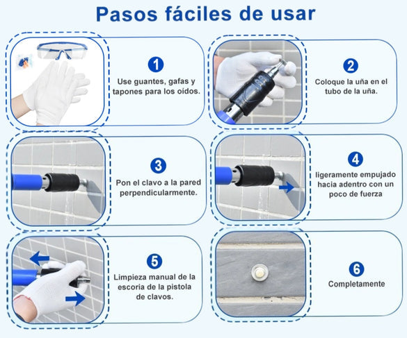 Kit Completo: Pistola Remachadora Remachatec™ | Incluye Manual, Lentes, accesorios