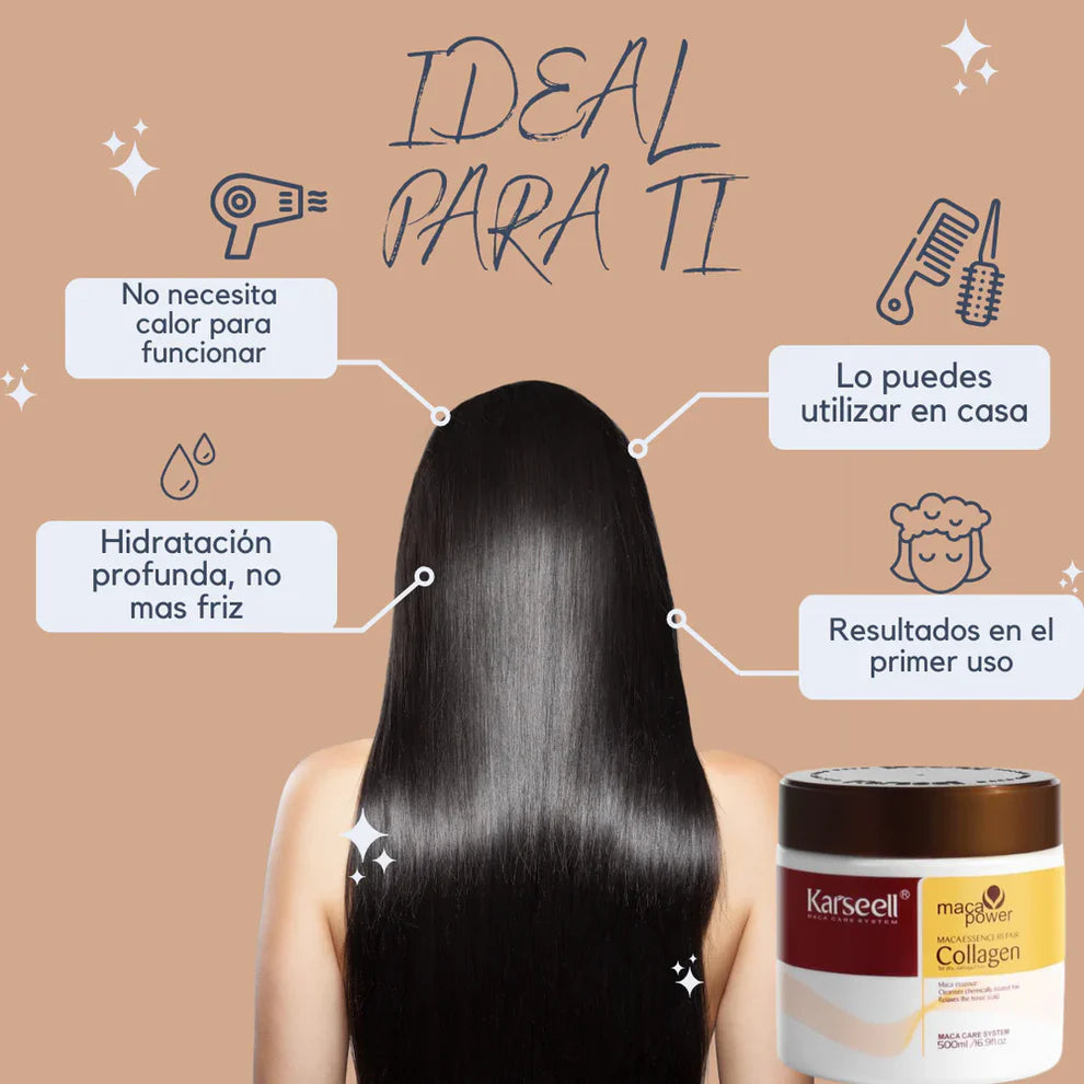 Mascarilla capilar KARSELLEE® PREMIUM CON COLÁGENO Y MACA🌱