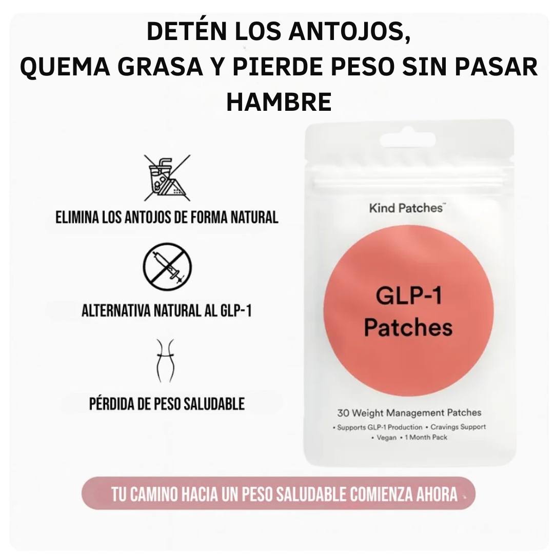 Parches GLP-1™ ORIGINAL| Controla tu apetito de forma natural, sin inyecciones ni dietas extremas (Kit 30 Parches)