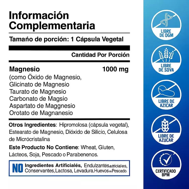 Magnesio Complex TOPLUX™ 8 en 1 💊 100% Original Importado de EE.UU