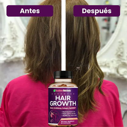 HairGrowth™ Vitaminas Para Crecimiento Capilar |ORIGINAL| Sin azucar | Ten un cabello de ensueño✨