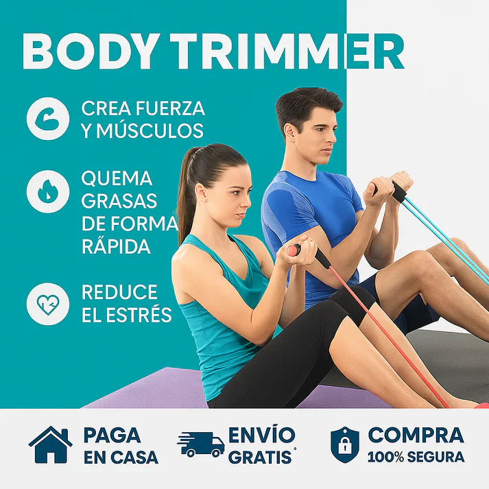 BANDA DE EJERCICIOS CON PEDAL BODYTRIMMER®| MEJORA TU CUERPO DESDE CASA💪