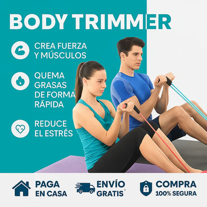 BANDA DE EJERCICIOS CON PEDAL BODYTRIMMER®| MEJORA TU CUERPO DESDE CASA💪