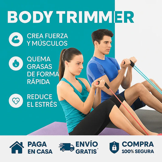 BANDA DE EJERCICIOS CON PEDAL BODYTRIMMER®| MEJORA TU CUERPO DESDE CASA💪