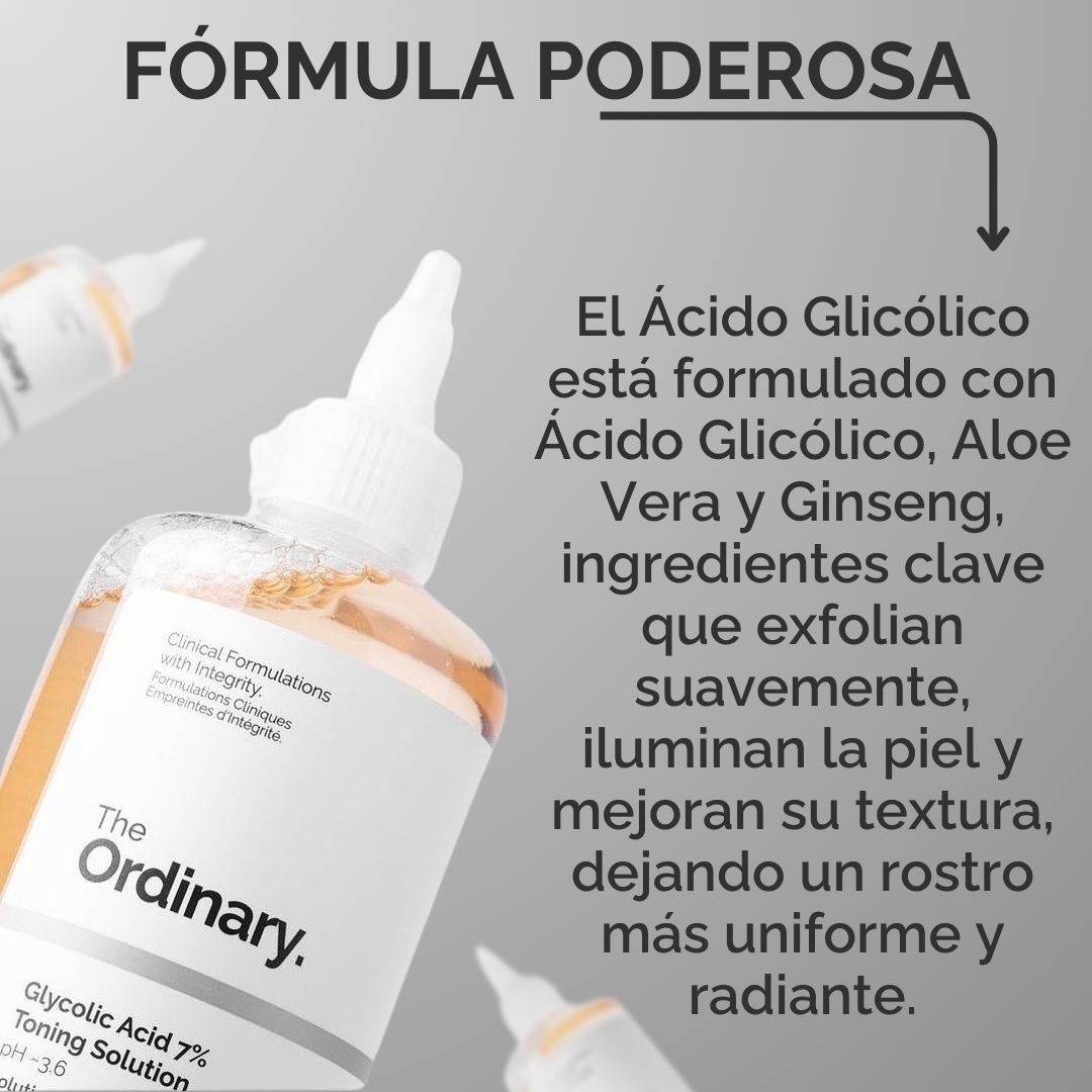 ÁCIDO GLICÓLICO 7% TONING SOLUTION DE THE ORDINARY®  – BLANQUEA TUS ZONAS OSCURAS