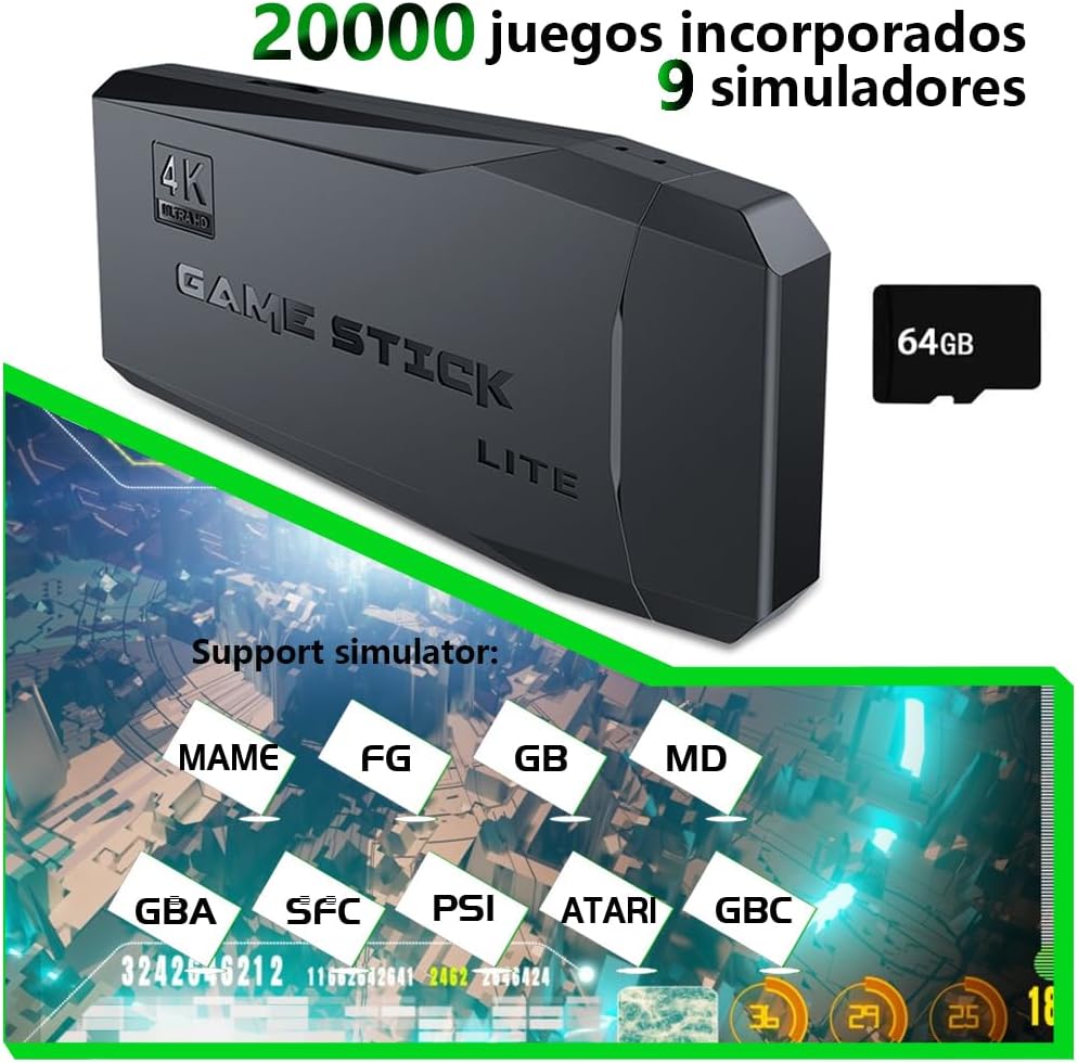 CONSOLA GAMER RETRO GAME-STICK™ | +20,000 JUEGOS GRATIS🎮