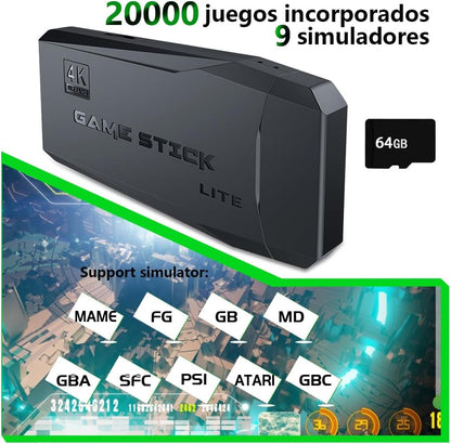CONSOLA GAMER RETRO GAME-STICK™ | +20,000 JUEGOS GRATIS🎮