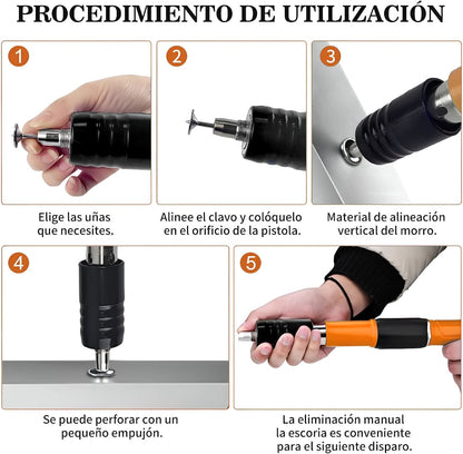 Kit Completo: Pistola Remachadora Remachatec™ | Incluye Manual, Lentes, accesorios