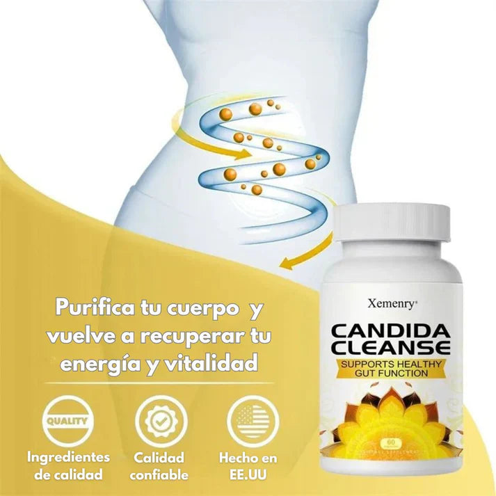 Candida Cleanse – Detox intestinal natural, menos hinchazón, más energía | 100% natural.🌱