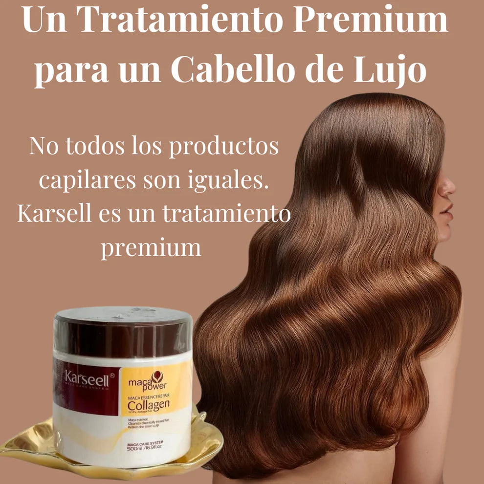 Mascarilla capilar KARSELLEE® PREMIUM CON COLÁGENO Y MACA🌱