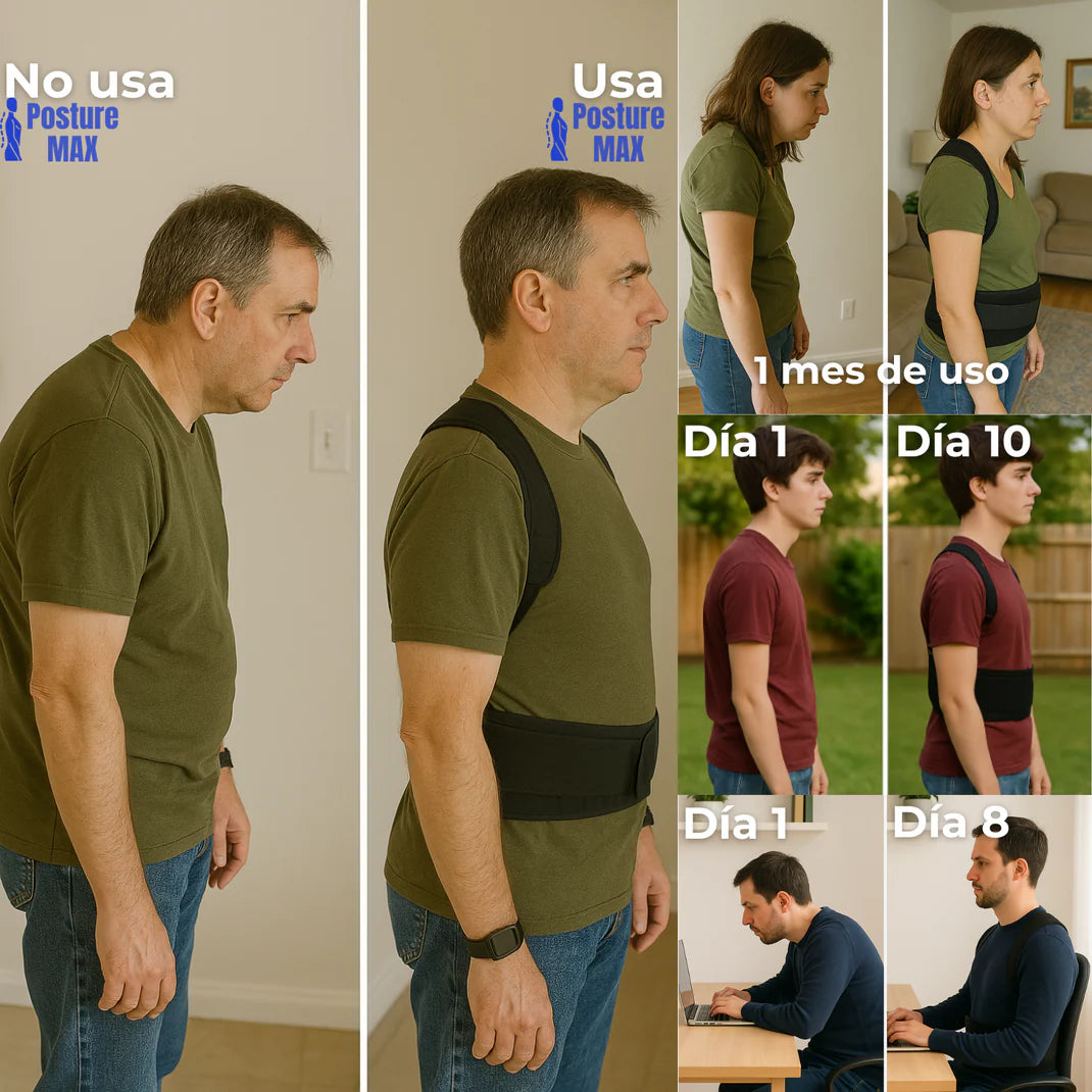 Corrector de Postura PostureMAX® | Corrige tu postura fácil y rápidamente. 🎁OFERTA 2X1🎁