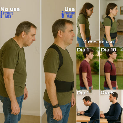 Corrector de Postura PostureMAX® | Corrige tu postura fácil y rápidamente. 🎁OFERTA 2X1🎁