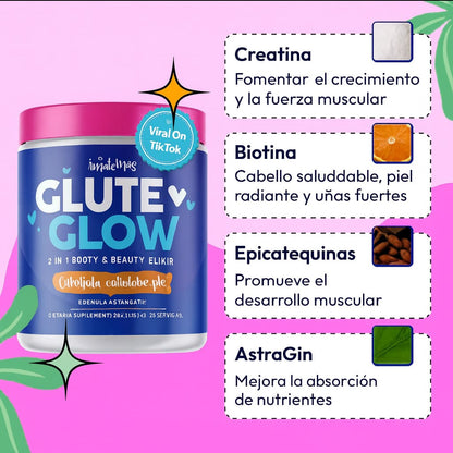 CREATINA GLUTEYGLOW 2 BENEFICIOS EN 1 - GLUTEOS NATURALES🍑✨ ¡MEGA OFERTA!