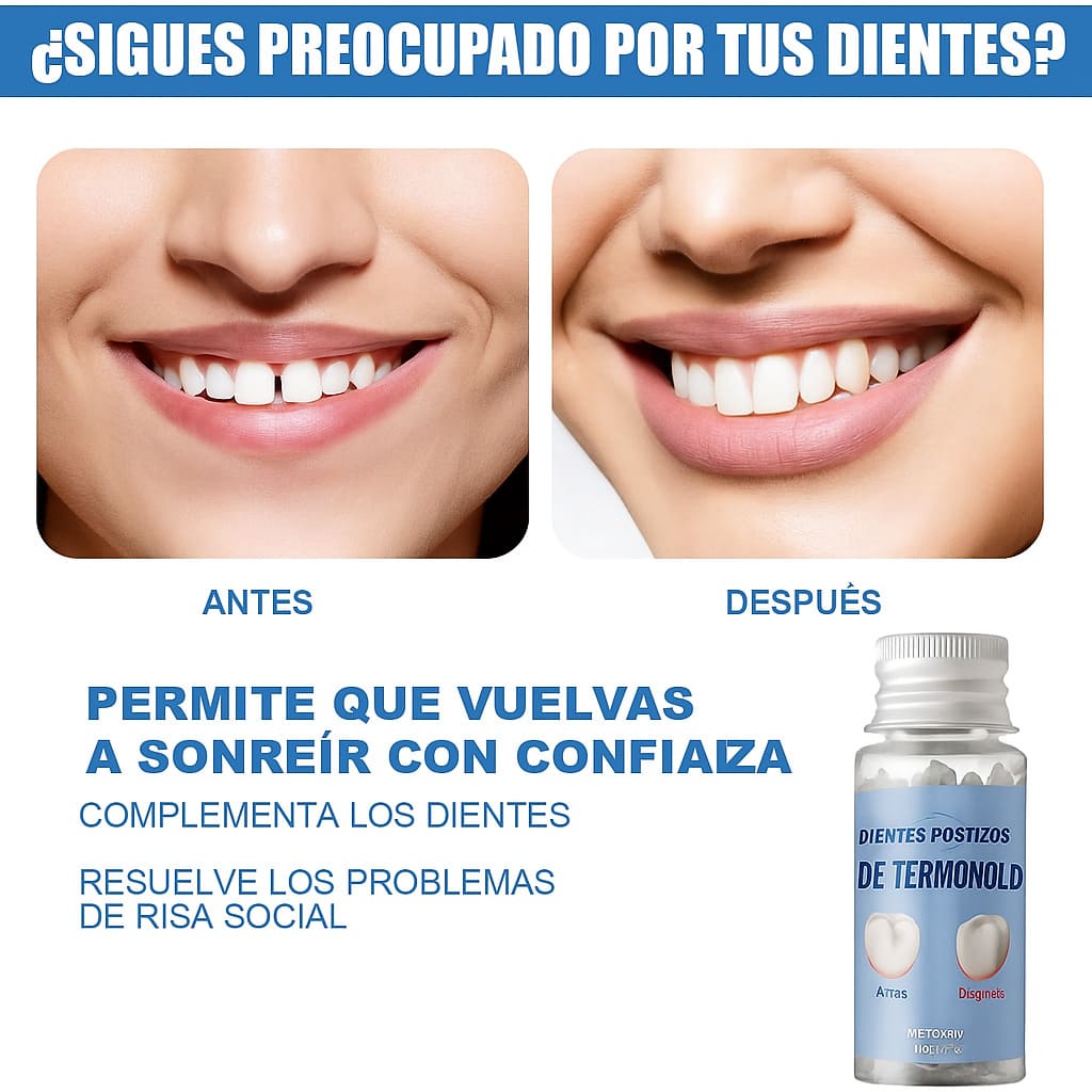 Perlas Reparación Dientes Postizos TeethGrow® |Dientes postisos instantaneos✨