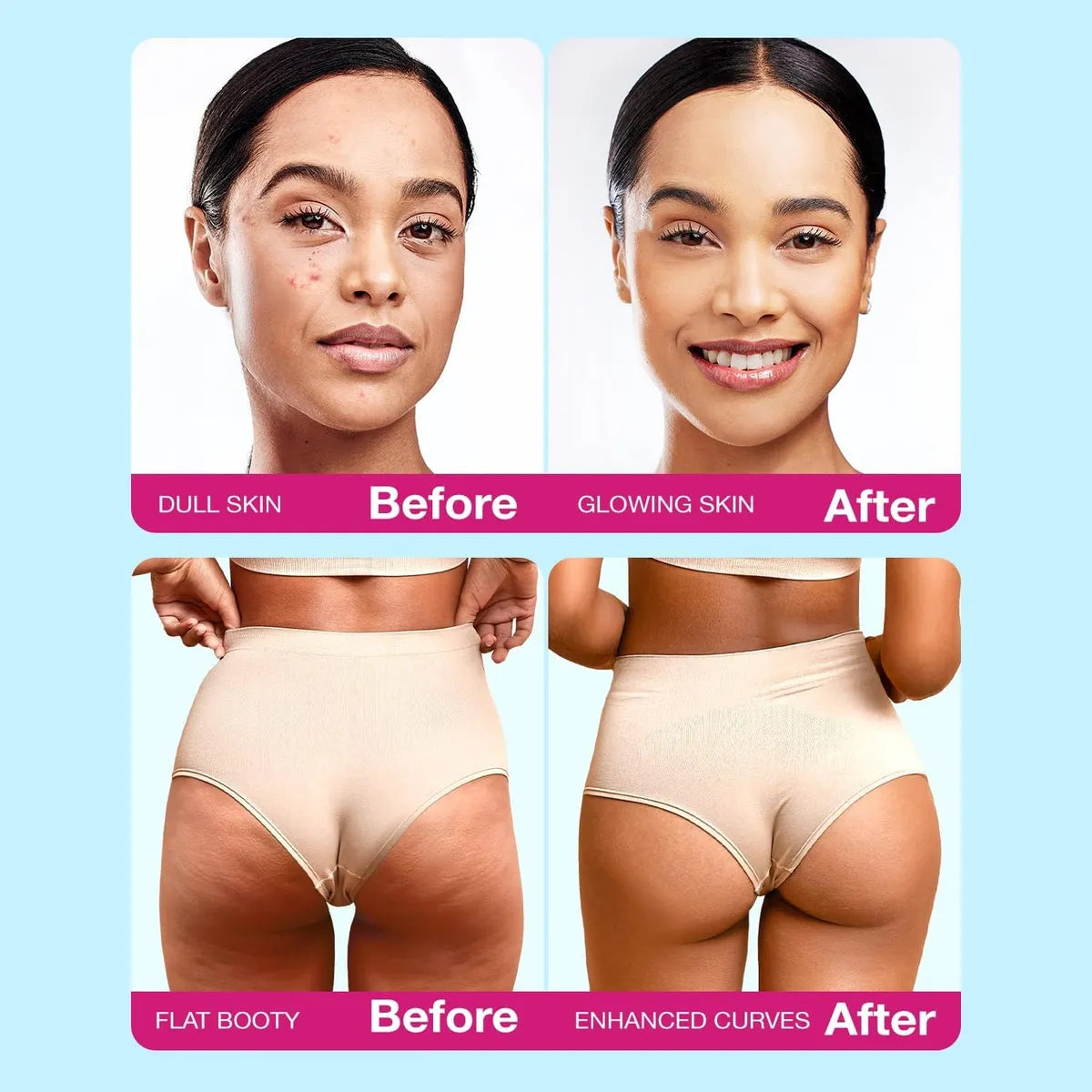 CREATINA GLUTEYGLOW 2 BENEFICIOS EN 1 - GLUTEOS NATURALES🍑✨ ¡MEGA OFERTA!