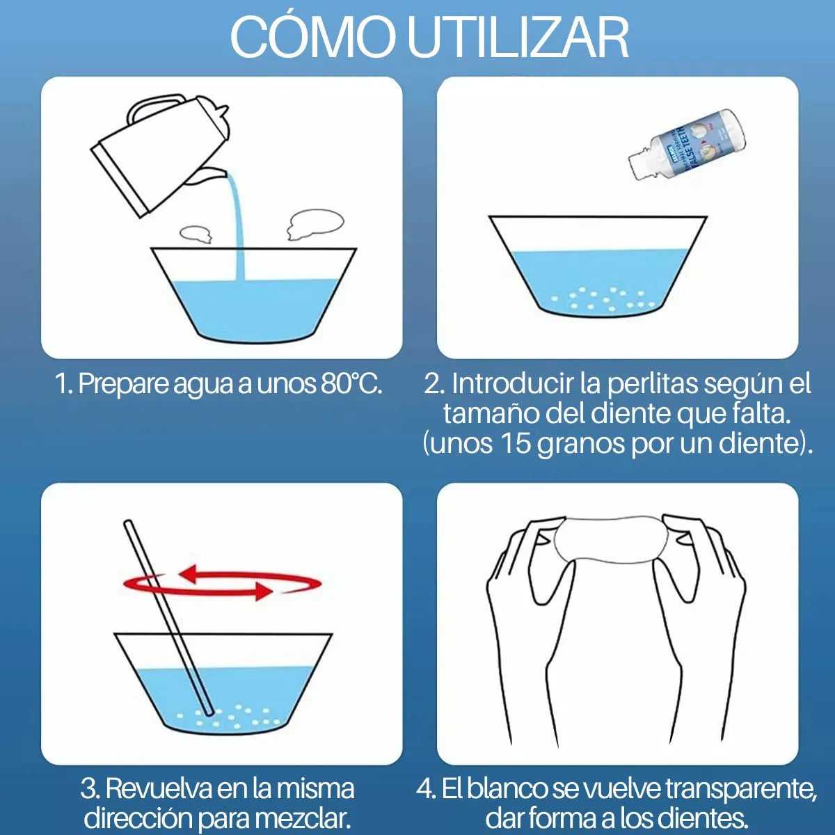 Perlas Reparación Dientes Postizos TeethGrow® |Dientes postisos instantaneos✨