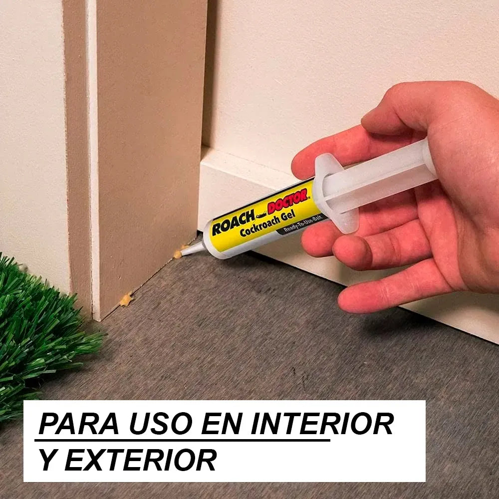 Roach®DoctorGel®  GEL ANTIPLAGA MATACUCARACHAS CON APLICADOR DE JERINGA 🎁Oferta 2x1🎁