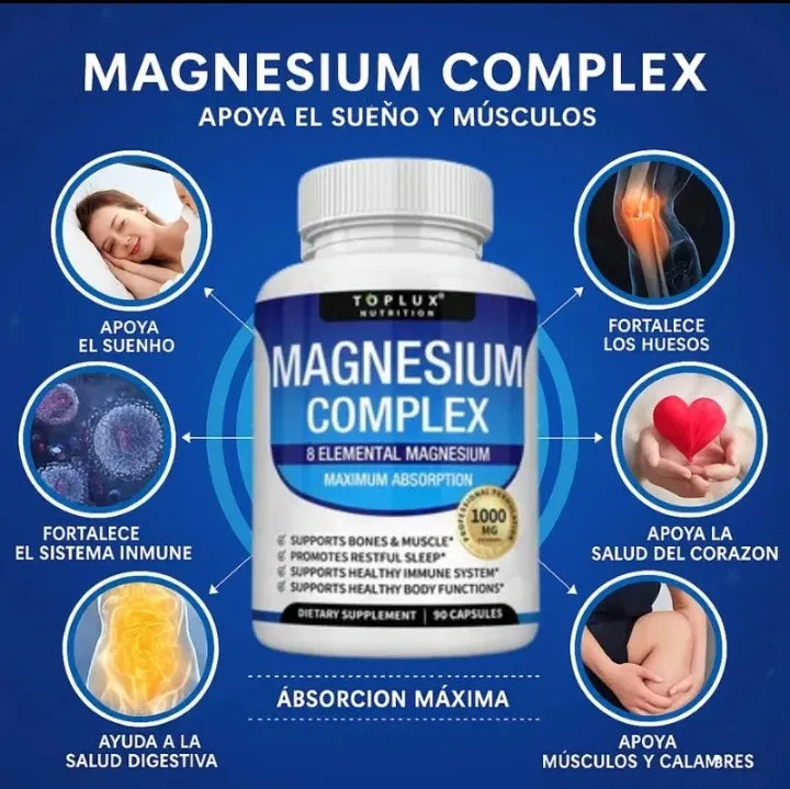 Magnesio Complex TOPLUX™ 8 en 1 💊 100% Original Importado de EE.UU