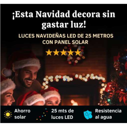 Luces Navideñas con Panel solar | Dale un aspecto magico a tu hogar sin gastar ni un solo "Q"