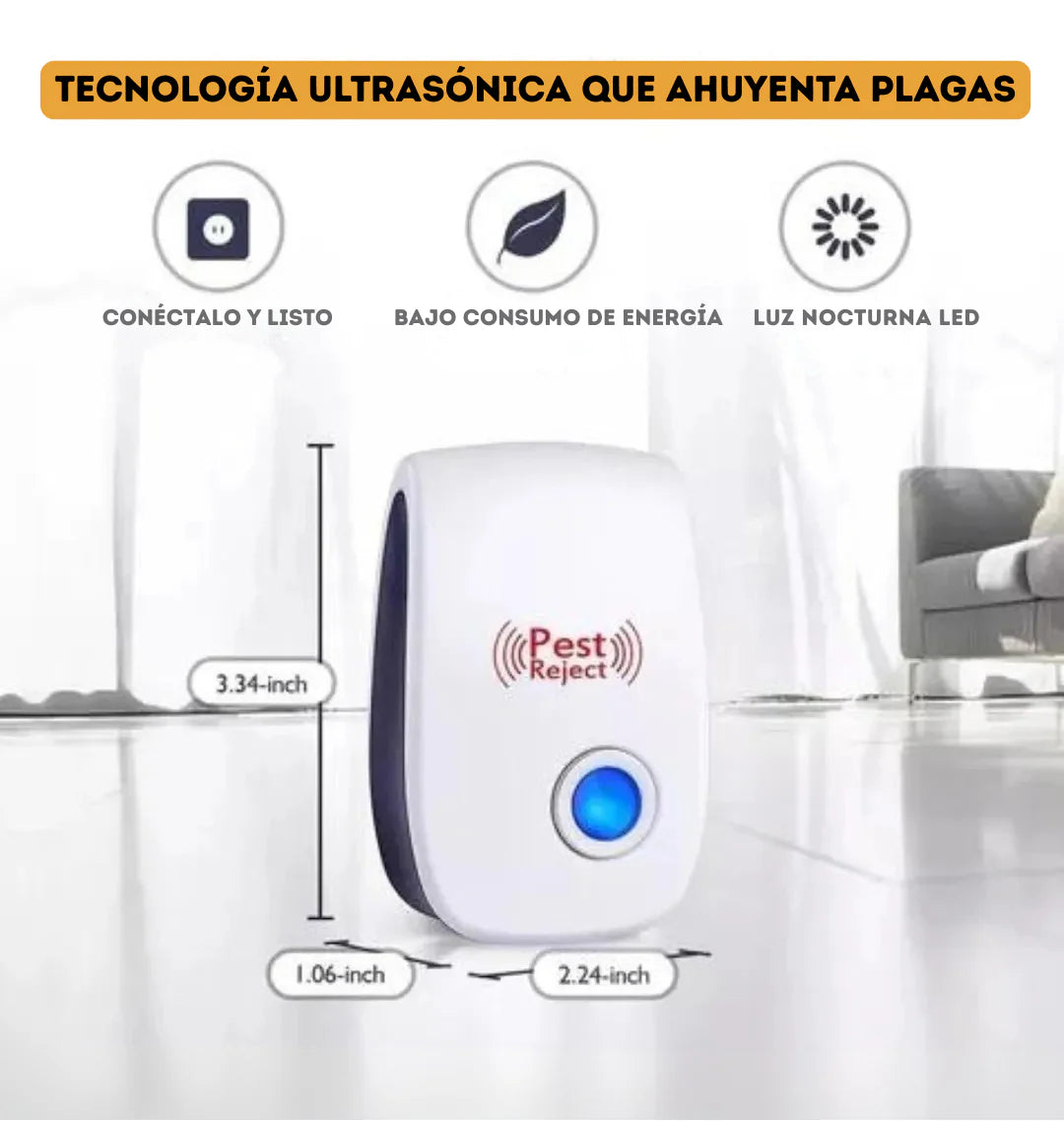 REPELENTE ULTRASÓNICOS EXTERMINADOR DE PLAGAS ELÉCTRICO | Repele eficazmente🚨