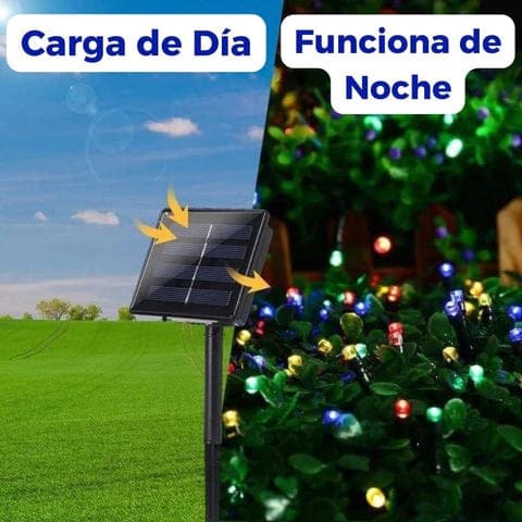 Luces Navideñas con Panel solar | Dale un aspecto magico a tu hogar sin gastar ni un solo "Q"