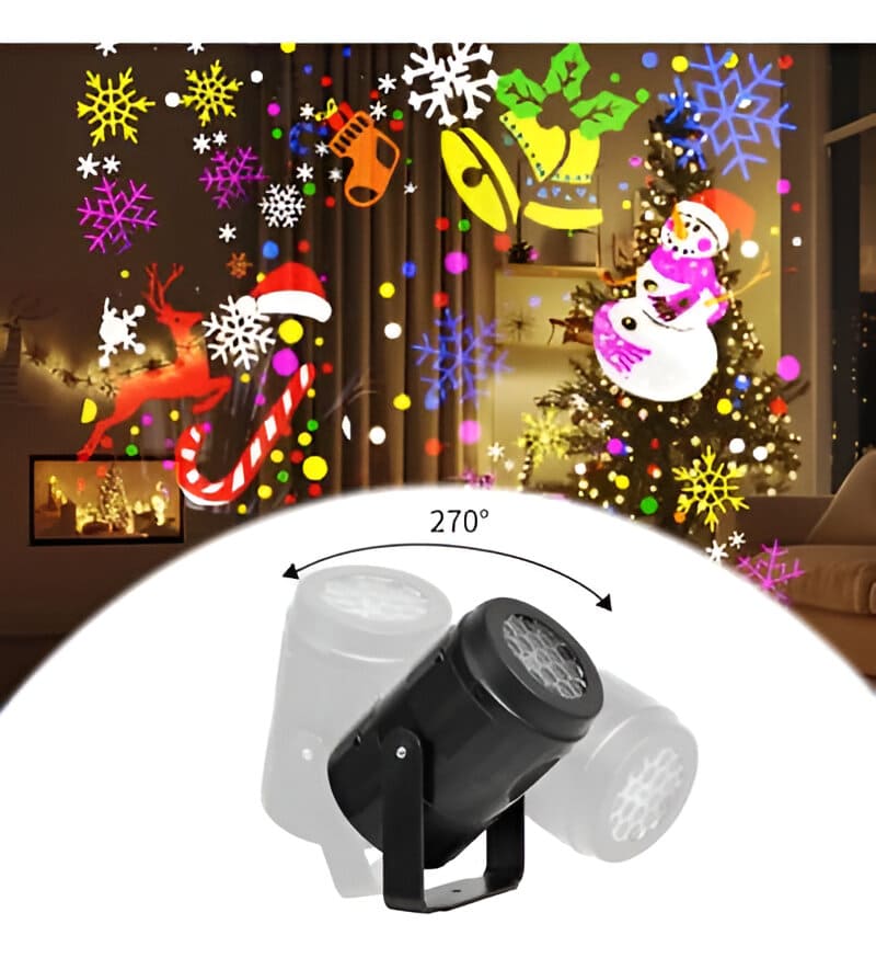 Proyector Navideño StarShow™ 16 Figuras 3D – Magia en tu hogar 🎄🎇