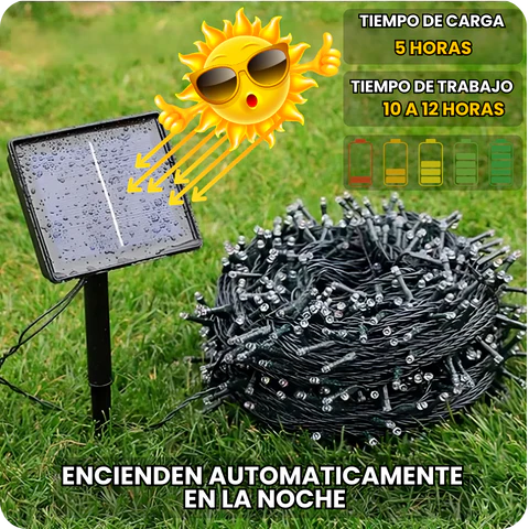 Luces Navideñas con Panel solar | Dale un aspecto magico a tu hogar sin gastar ni un solo "Q"