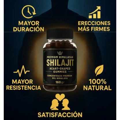 Gomas Premium Himalayan Shilajit - Fuerza, Vitalidad y Energía 160G👑