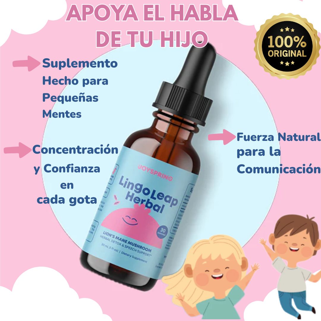 LINGO LEAP®  Gotas potencia el habla y la mente de tus pequeñ@s | INGREDIENTES 100% Naturales🌱