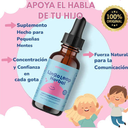 LINGO LEAP®  Gotas potencia el habla y la mente de tus pequeñ@s | INGREDIENTES 100% Naturales🌱