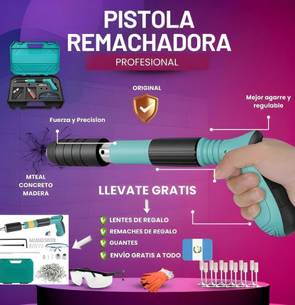 Kit Completo: Pistola Remachadora Remachatec™ | Incluye Manual, Lentes, accesorios