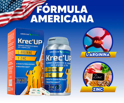 Krec'UP®  Potenciador de crecimiento de forma natural.🌱| Crece como no te imaginarías.🧍
