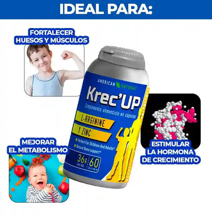 Krec'UP®  Potenciador de crecimiento de forma natural.🌱| Crece como no te imaginarías.🧍