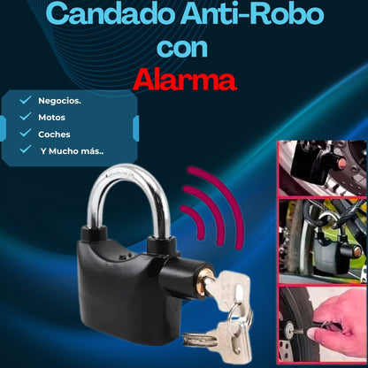 Candado con alarma antirrobo LockFast® | Protegue Coches, Motos, Hogares, Negocios y más.🔏