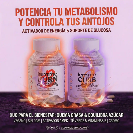 PAQUETE DUO QUEMADOR DE GRASA LEMME BURN + LEMME CURB