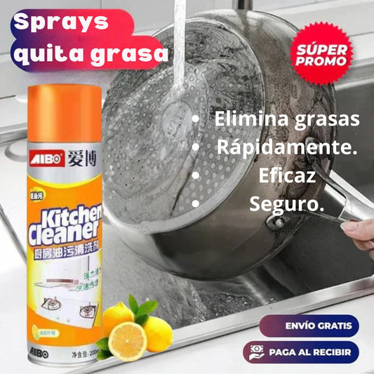 Spray elimina grasas dificiles en segundos | Evita posibles infecciones a tus seres queridos.🌱