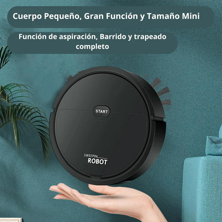 Aspiradora Robot De Limpieza Aspira, Barre y Trapea - Clean Bot Pro® | Limpieza eficaz en automático🤖