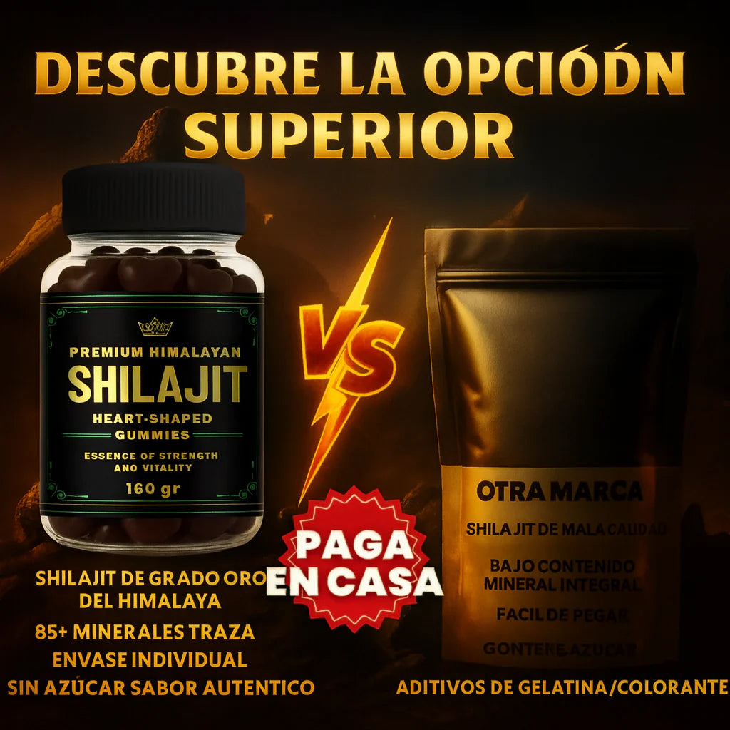 Gomas Premium Himalayan Shilajit - Fuerza, Vitalidad y Energía 160G👑